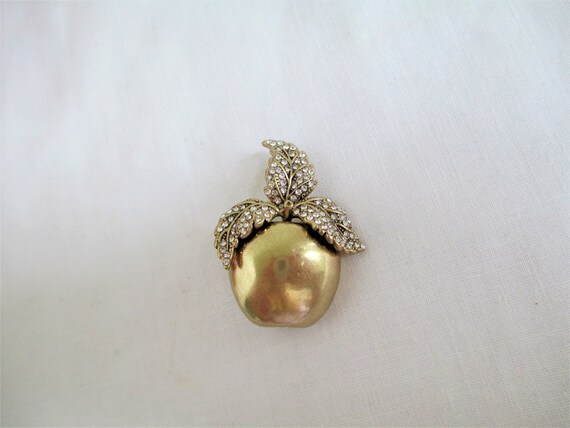 Banana Republic Brooch Backward B Forward R Gold Apple With
