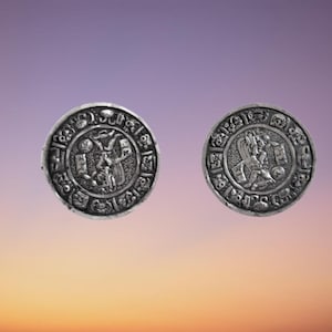 Cufflinks Vintage Sterling Silver Zodiac Signs Cufflinks Hecho En Mexico Suit Wear Men Formal Shirt Accessory Men&#39;s Jewelry