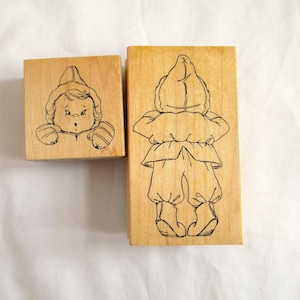 Art Impressions Rubberstempel Voor- en achterkant Peeking Child T1696 Decoratieve houten montage Stempel Papier Ambachten Kaarten maken Scrapbooking