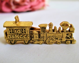 Vintage D&H Railroad Train Tie Clip Men&#39;s Jewelry Formal Wear Vintage Cuff links