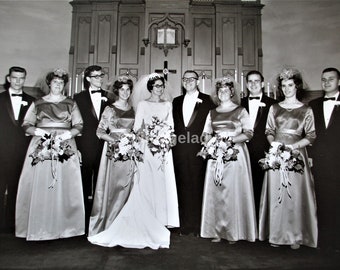Vintage Photo 1966 Wedding Party Photo Of the Ward Wedding ARCHIVE Of PHOTOGRAPHER One Of A Kind