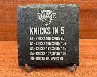 New York Knicks 2026 Champions Slate Coasters, Knicks in 5