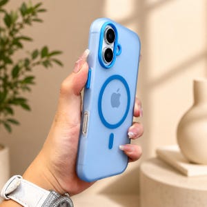 Matte Magnetic Wireless Charging Phone Case With Shockproof Transparent Hard Cover