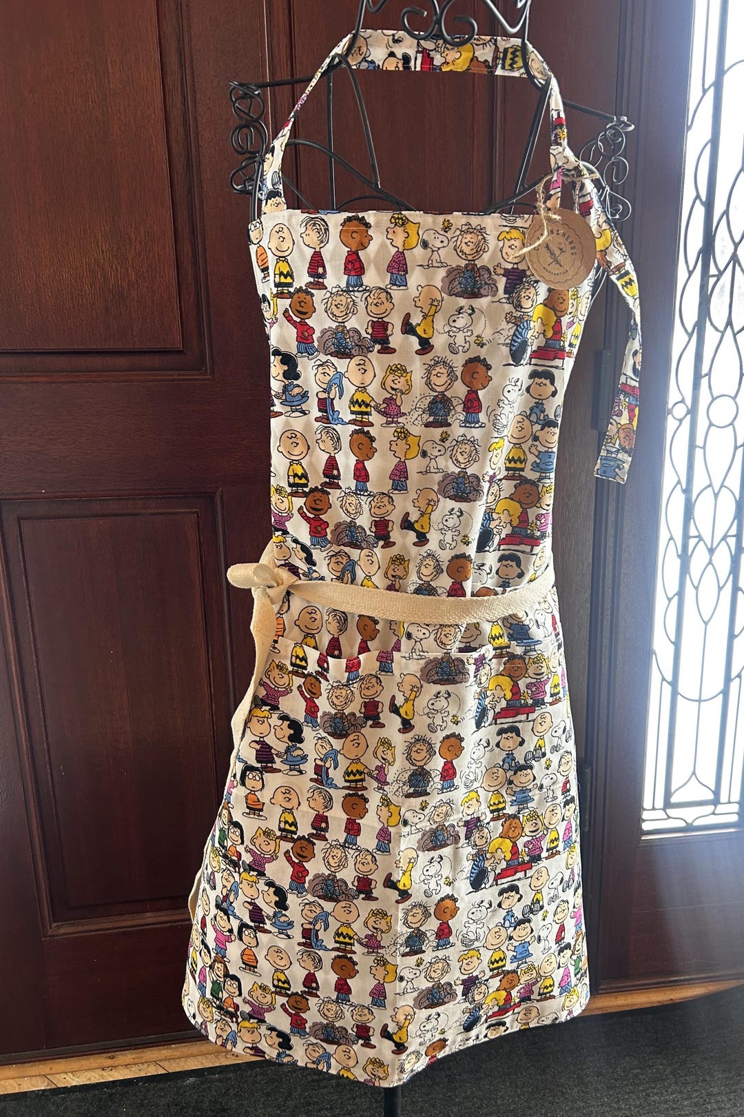 Snoopy and Charlie Brown Apron With Waist Tie – Handmade Cooking ...