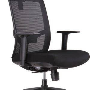 May include: Black ergonomic office chair with a mesh back, adjustable headrest, and armrests. The chair has a five-star base with wheels for mobility. The seat and headrest are padded. The chair is designed for comfort and support.