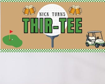 30th Birthday Mockup Banner | Editable Canva Sign (Digital Download)