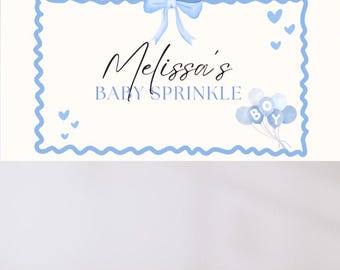Baby Sprinkle Banner Mockup | Editable Canva Sign (Digital Download)