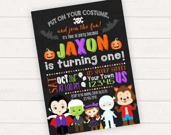 halloween invitation etsy