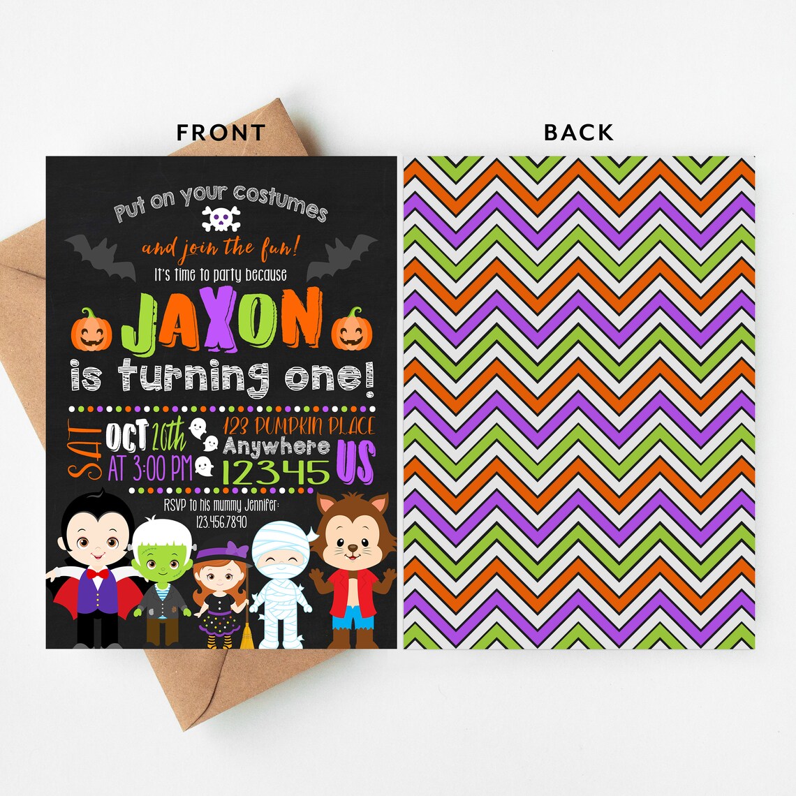 Halloween Birthday Invitation Halloween Birthday Invitation Etsy