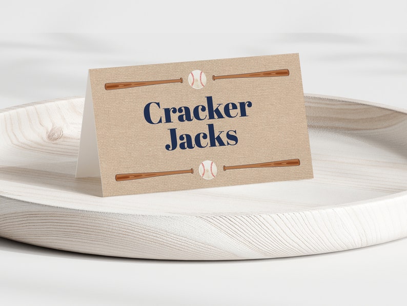 Baseball Food Labels Baseball Birthday Baseball Party Food Labels Rookie of the Year Place Cards Instant Download Editable