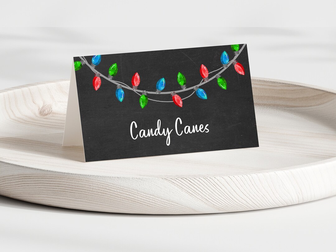 Christmas Food Labels Christmas Party Christmas Lights - Etsy