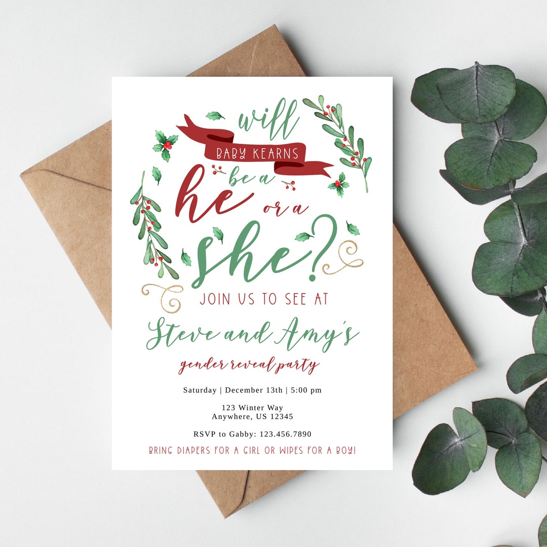 Christmas Gender Reveal Party 