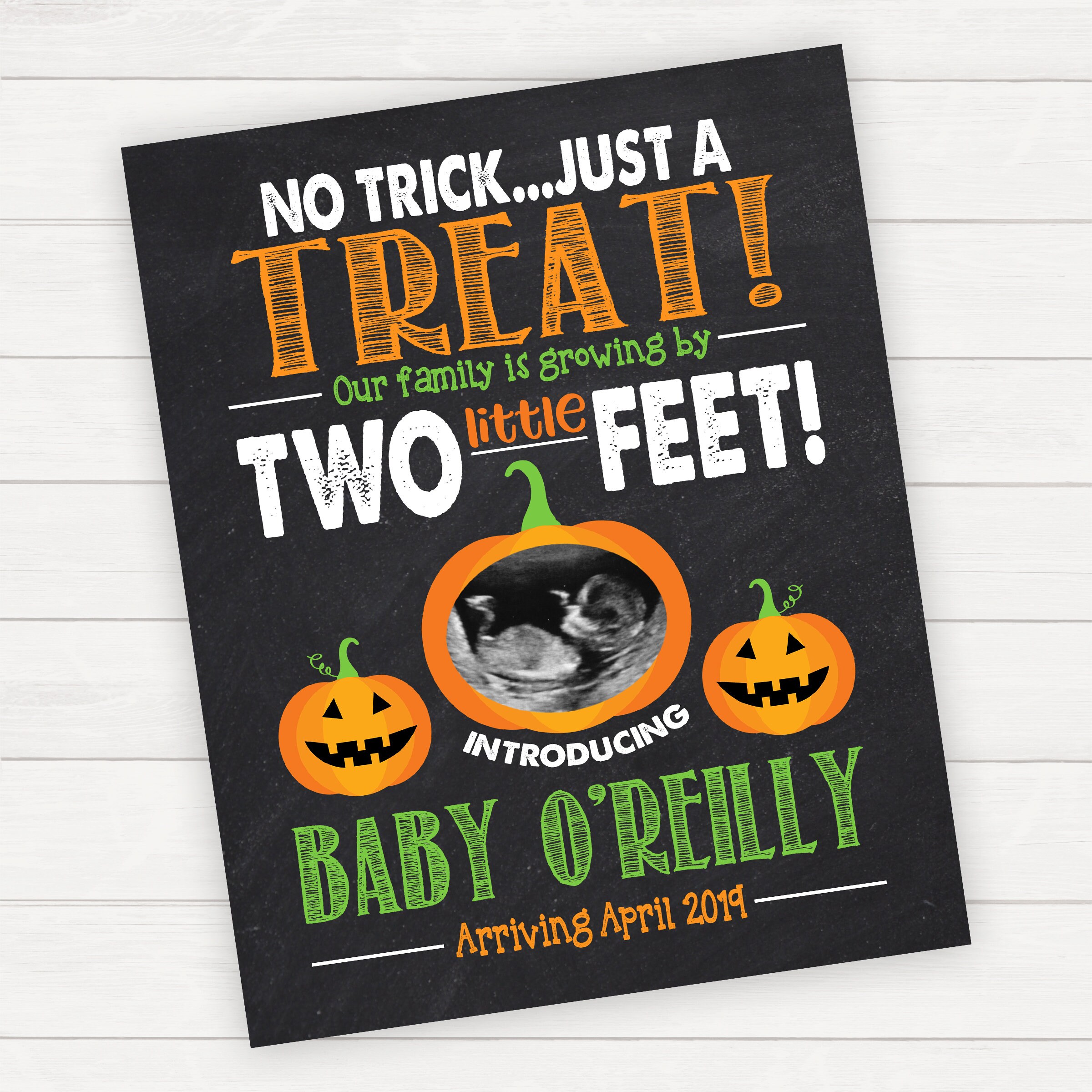 Halloween Pregnancy Announcement Halloween Ultrasound Etsy