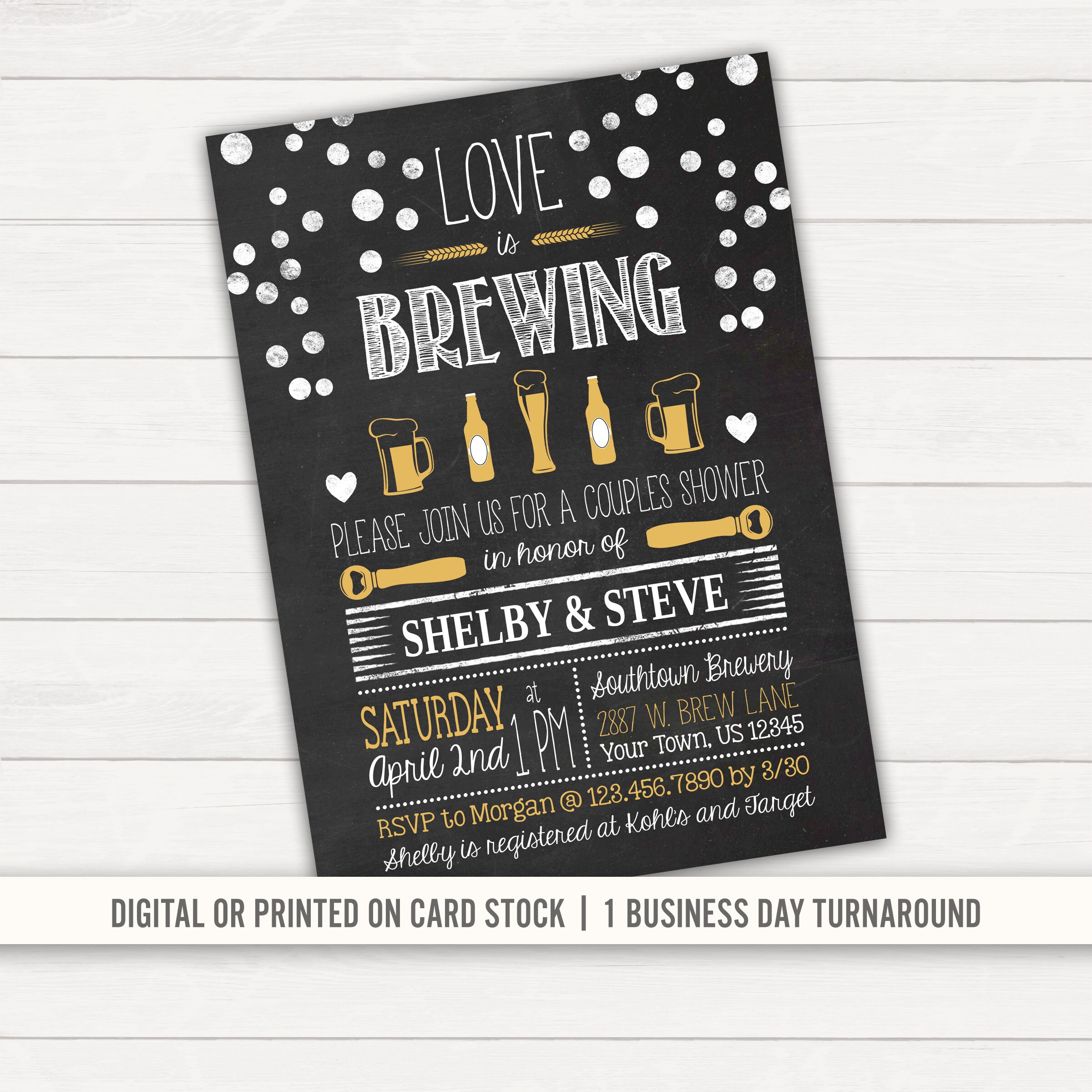 Love Is Brewing Beer Bridal Shower Beer Wedding Shower Brews Etsy