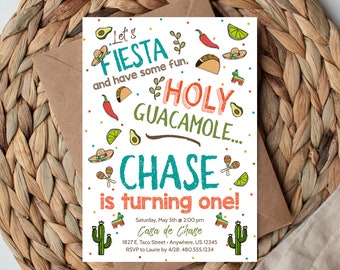 Taco Birthday, Taco Bout a Party, Holy Guacamole, Fiesta Birthday, Holy Guacamole, Instant Download, Edit with Template, Invitation Template