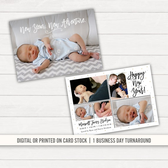 new year birth announcement