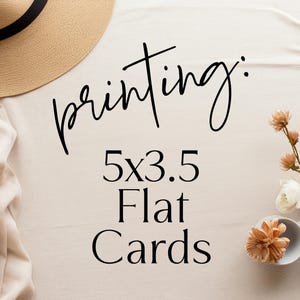 5x3.5 Printed Invitation, 5x3.5 Card Stock Prints, Printing Add On, High Quality Card Stock Prints with Envelopes, Custom Printing Services