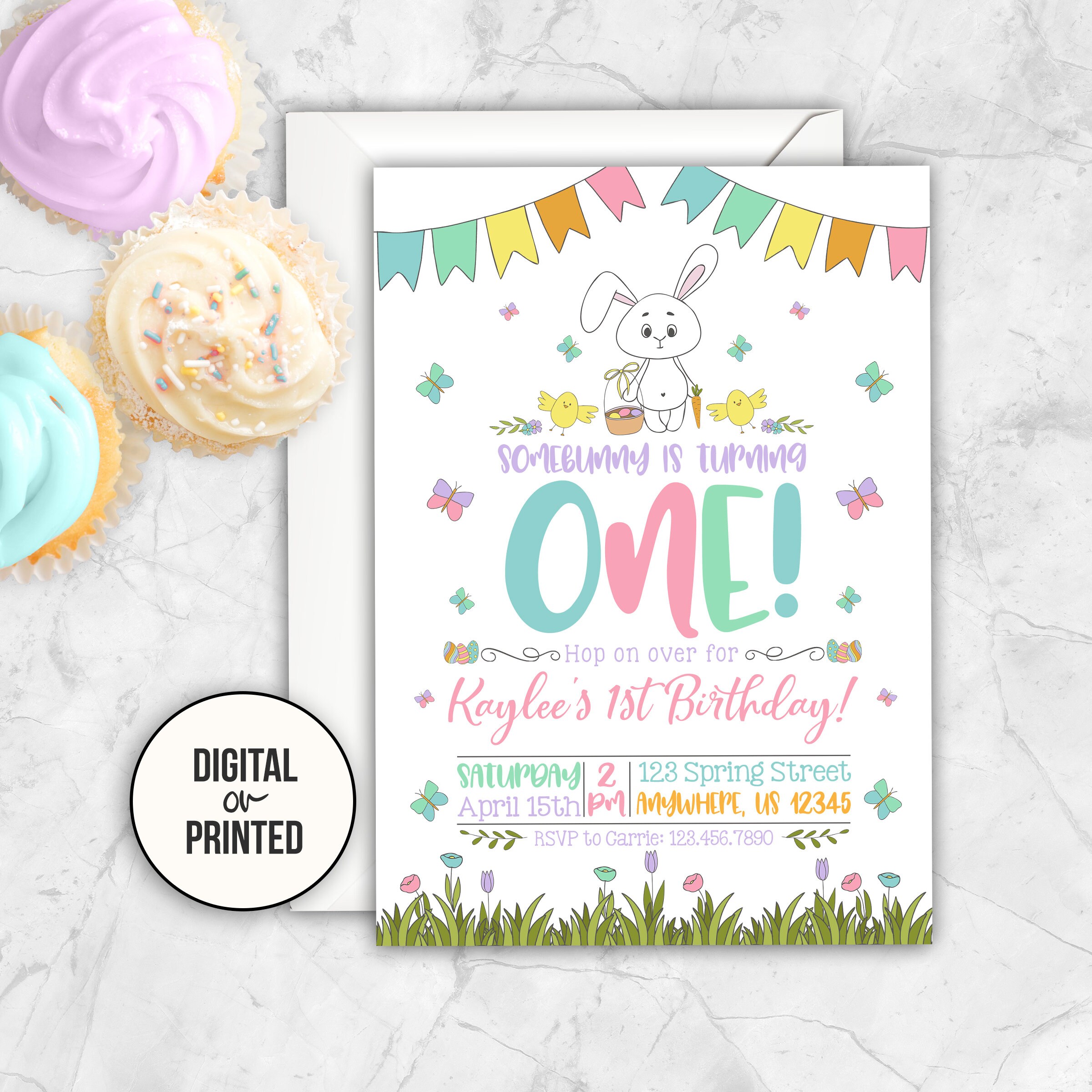 Easter Birthday Party Invitation Easter Invitation Easter Egg Etsy