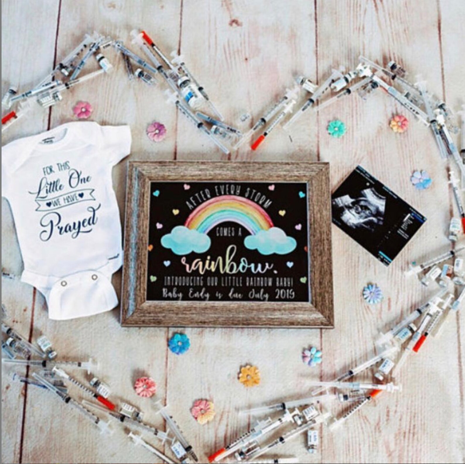 Rainbow Pregnancy Announcement Rainbow Baby Announcement Etsy