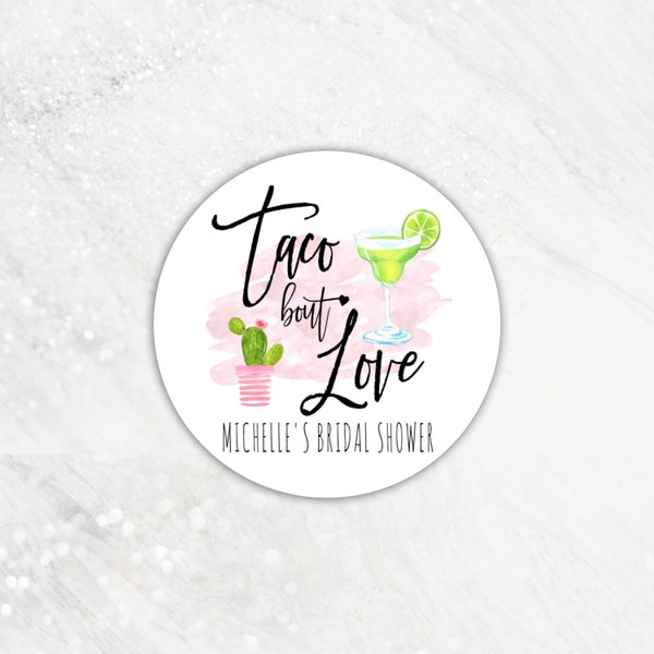 Taco Bout Love, Fiesta Bridal Shower, Fiesta Wedding, Taco Baby Shower, Taco Sticker, Bridal Shower Sticker, Instant Download,  Editable