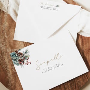 Christmas Envelope, Christmas Card Envelope, Envelopes for Christmas Cards, Holiday Cards, Winter, Printable Envelope, Custom Envelope