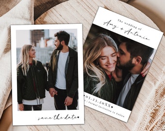 Save the Date, Wedding Save the Date, Photo Save the Date, Minimalistic Wedding, Simple Save the Date, Editable Save The Date, Template