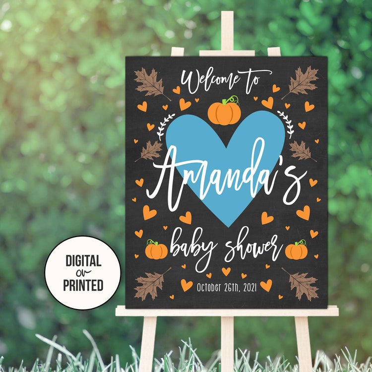 Packaging available Halloween  Baby Shower Welcome Sign 