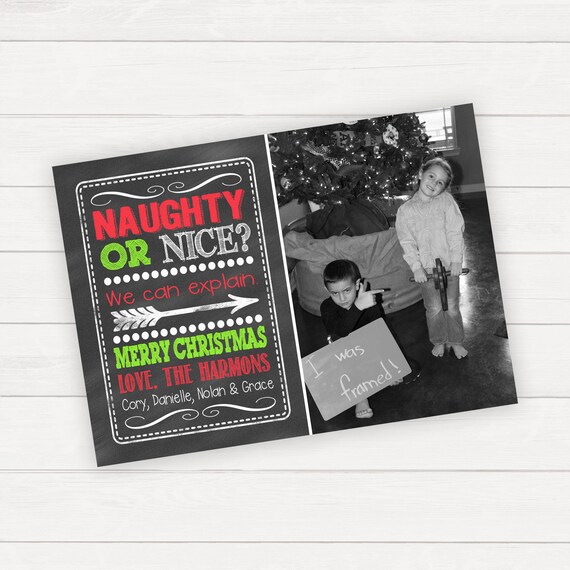 naughty or nice christmas cards kids christmas cards christmas etsy - Naughty Or Nice Christmas Card naughty or nice christmas cards kids christmas cards christmas etsy - Naughty Or Nice Christmas Card