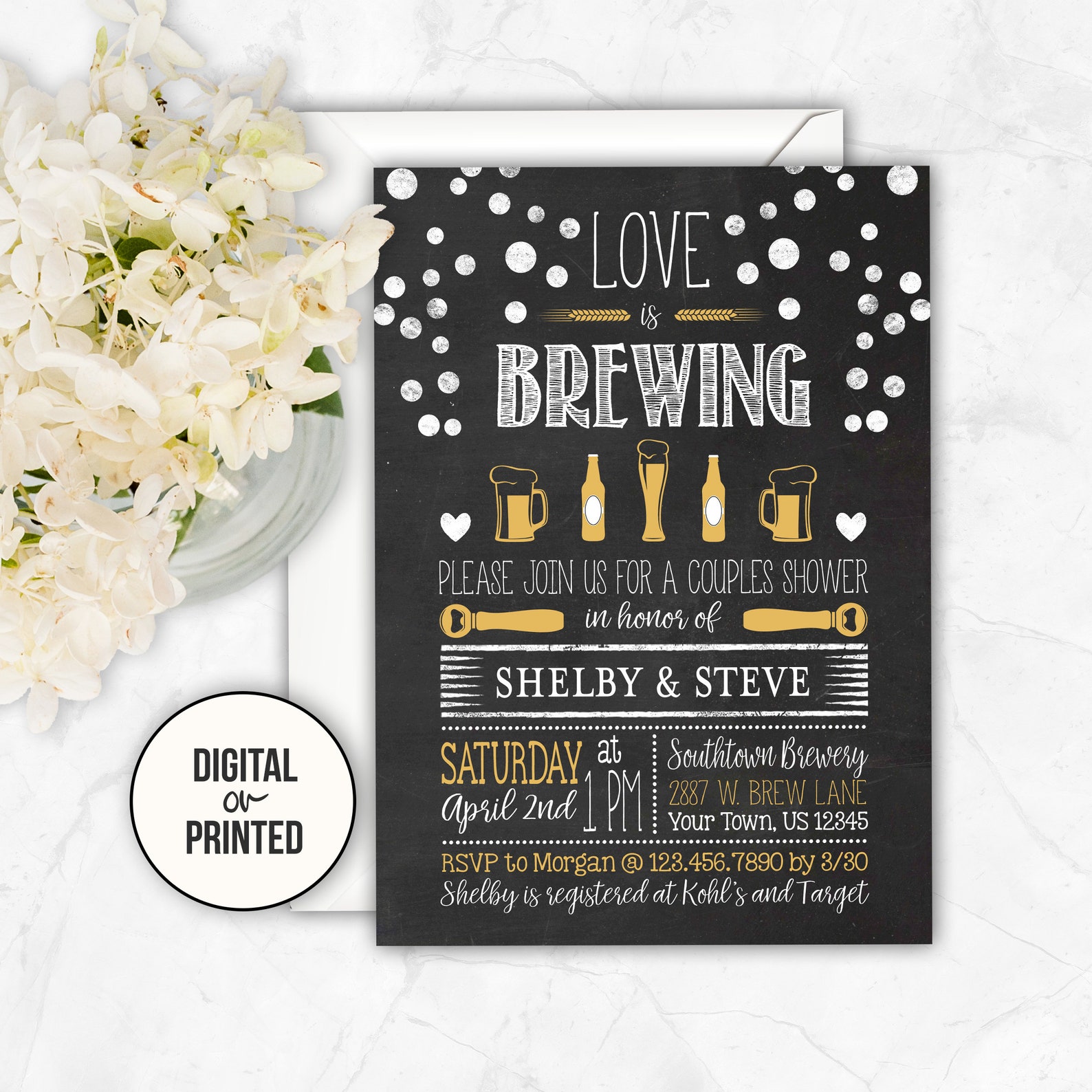 Love is Brewing Beer Bridal Shower Beer Wedding Shower Brews Etsy