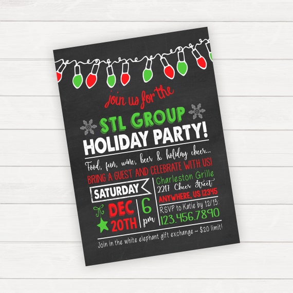 christmas party invitation christmas party invite holiday etsy christmas office party invitation