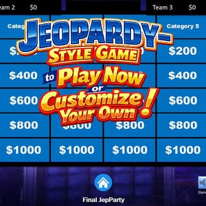 Editable Jeopardy-Style PowerPoint Game | Play Instantly or Customize | Trivia Game with Scorekeeping