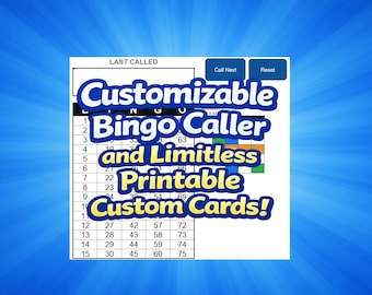 Aanpasbare bingospelsjabloon | Excel en Google Sheets | Printbare bingokaarten | Automatische nummeroproeper