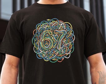 Shirt of hoodie voor netwerkingenieur Cable Mess 67 • Ethisch hackercadeau • Cybersecurity Pro-kleding • Grappig T-shirt met IT-technische ondersteuning