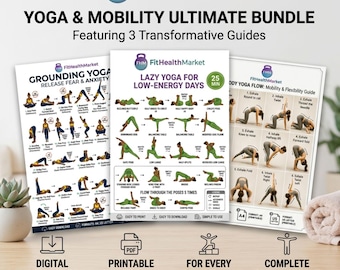 Yoga Mobility Bundle: Flexibility, Stress Relief, Wellness Flow (Digital PDF)