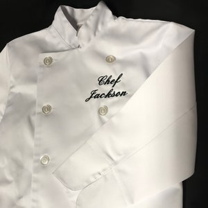 PERSONALIZED Chef Coats for Men and Women; Black and White chef coats; professional chef coats; chef jacket and aprons; chef attire