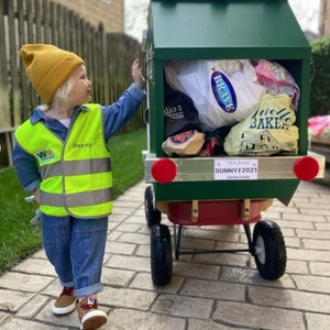 PERSONALIZED Children's Construction Vest, garbage man costume, construction costume, dress up garbage collector costume, kid's safety vest