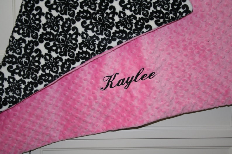 PERSONALIZED Luxury Minky Dot Blanket Monogrammed Blanket Etsy