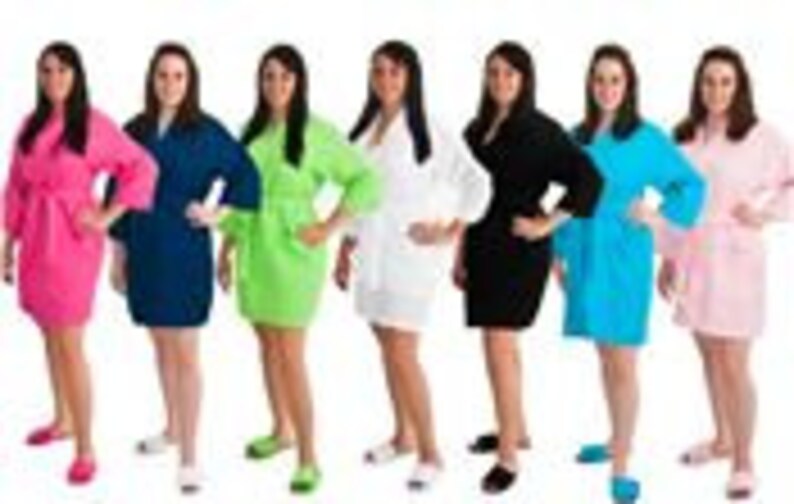 Wedding Robes Available in 10 Colors 3 Sizes; Over 30 Fonts; Single /& Multi Orders Welcome MONOGRAMMED Robes RUSH Ship BRIDAL Party Robes