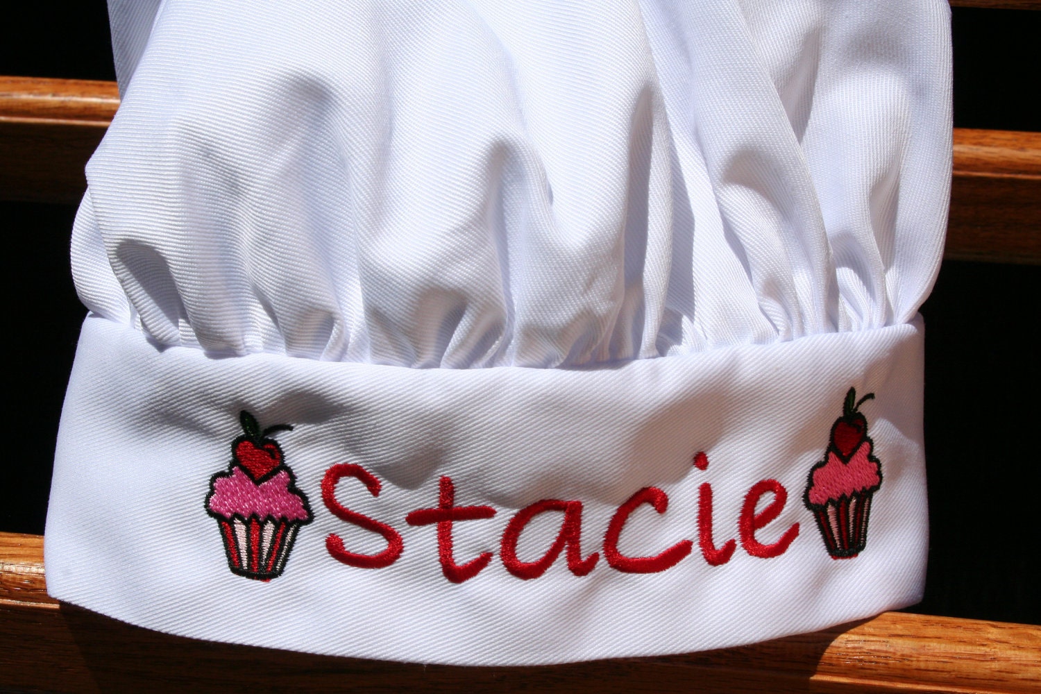 Personalize in 80 FONTS NOVELTY CHEF HAT solid cupcake flames peppers Personalize in 80 FONTS NOVELTY CHEF HAT solid cupcake flames peppers