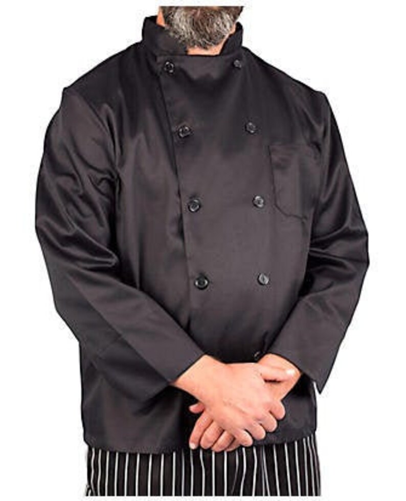 PERSONALIZED Chef Coats for Men and Women Black and White Etsy