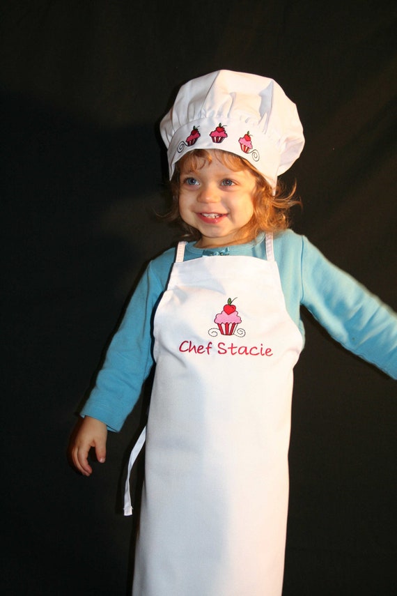 Apron Set Chef Hats Kids Kitchen 