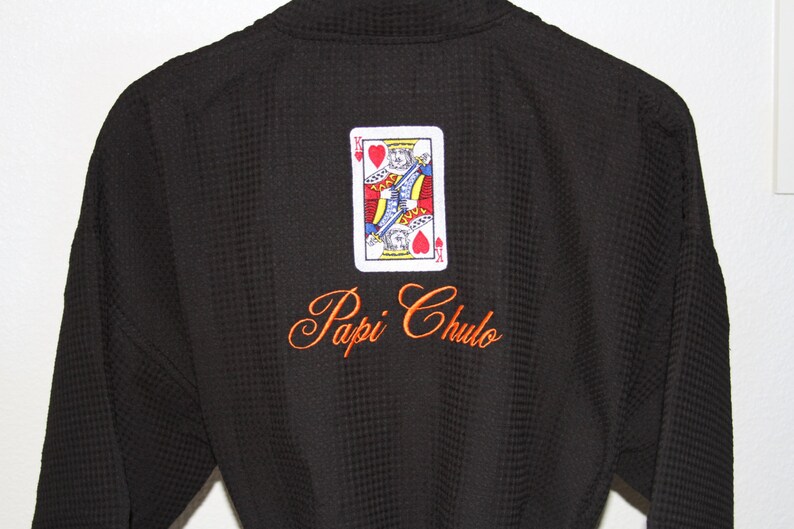 Plus Size Robes 2XXL Robes RUSH Ship Included: PERSONALIZED Large Unisex Waffle Weave Bath Robe in Black or White Monogrammed Bath Robes