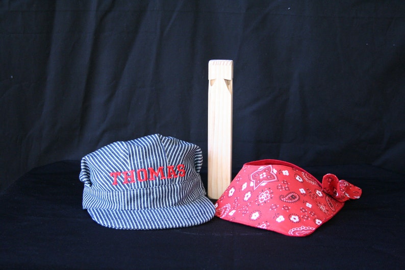 PERSONALIZED Train Hat Bandana Wood Train Whistle Train Etsy