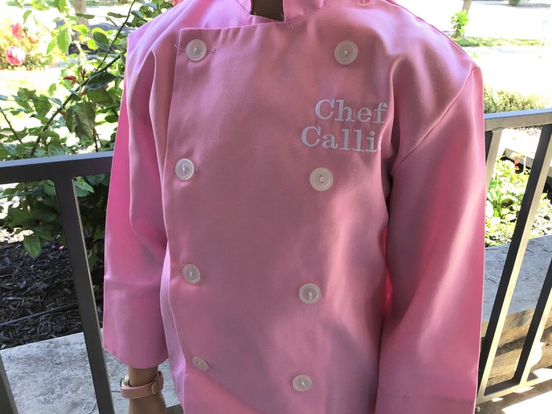 personalized apron sets; custom chef coats; long sleeved chef coats Children/'s Personalized Chef Coat; children/'s chef ware; kitchen aprons