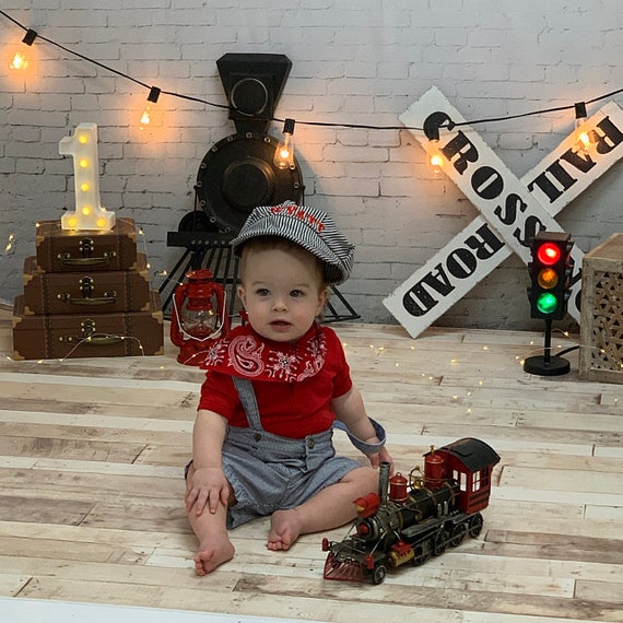 PERSONALIZED Train Hat and Bandanna 