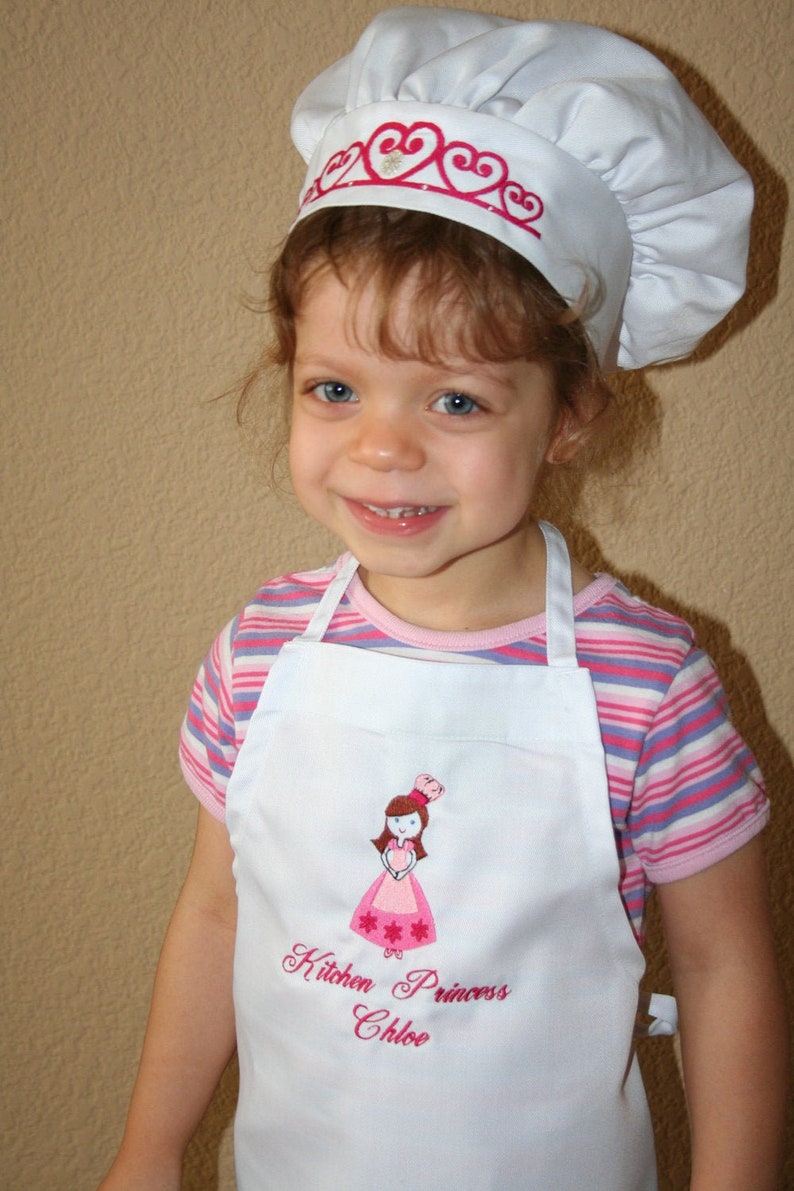 PERSONALIZED CHILDREN'S Apron set Chef Hats kids kitchen Etsy