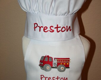 Personalized Cupcake Chef Apron and Hat Set, Children's apron sets, Chef Hat, Chef Apron, Custom logos, Children's kitchen, kids's kitchen