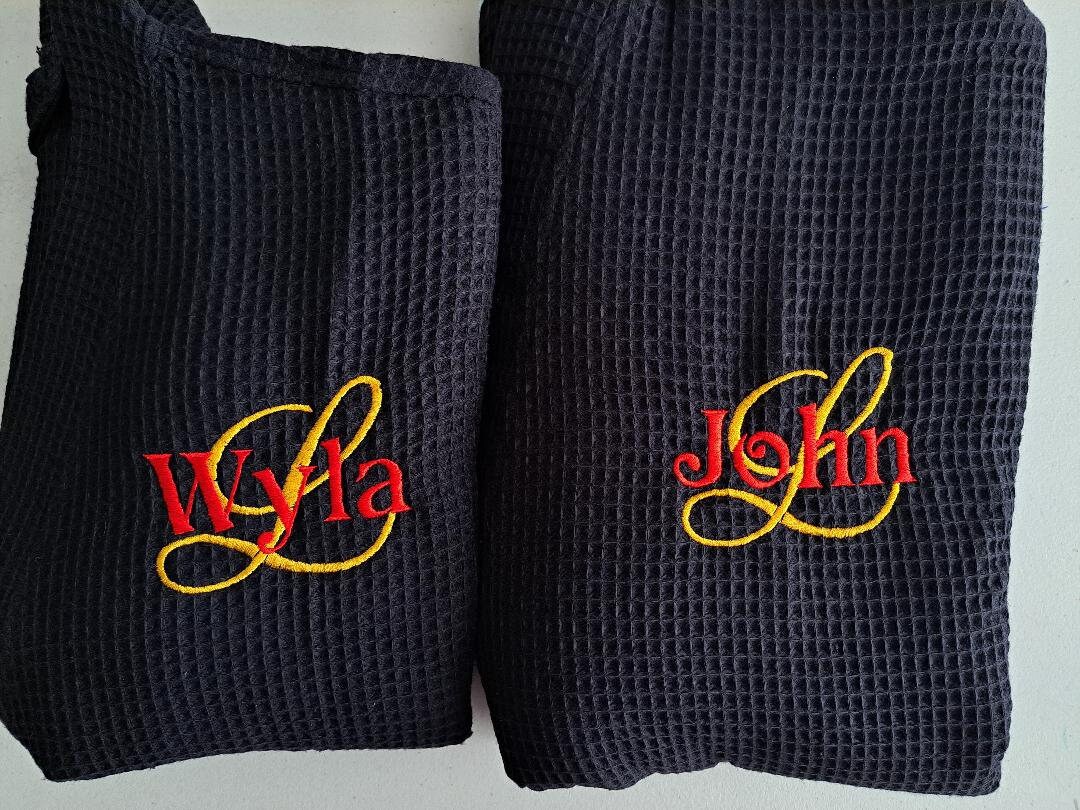 HIS and HERS Robes RUSH Ship Wedding Orders Bath Robes Spa Robes Mr and Mrs Robe Set