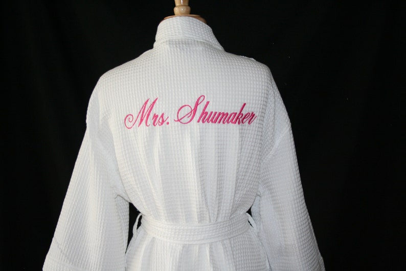 Wedding Robes Available in 10 Colors 3 Sizes; Over 30 Fonts; Single /& Multi Orders Welcome MONOGRAMMED Robes RUSH Ship BRIDAL Party Robes