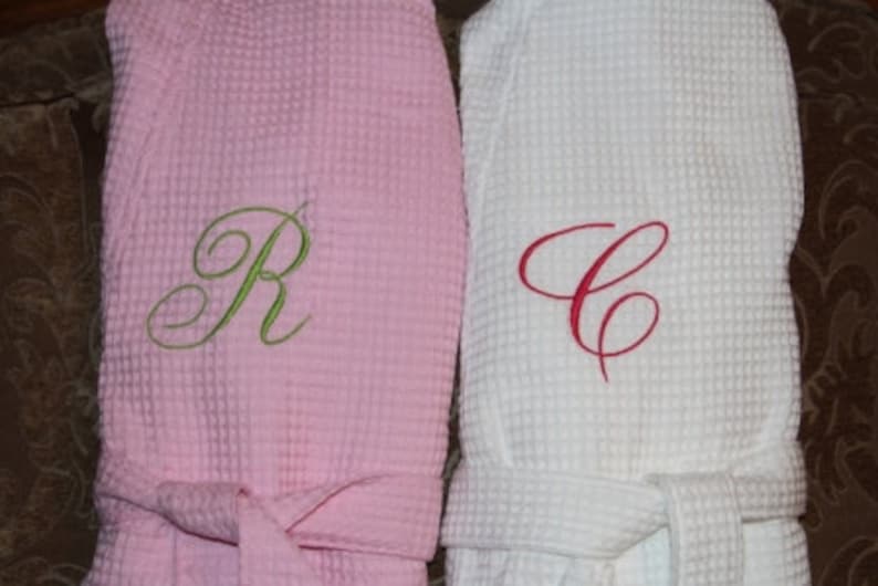 PLUS SIZE Rush Ship Included PERSONALIZED Waffle Weave Robes Etsy